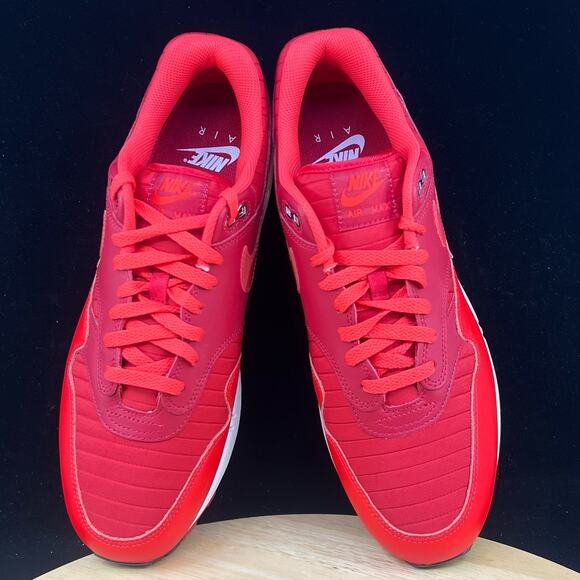 Nike Air Max 1 Men's Sz 12 Shoes HQ3607 687 Gym Red/University Red/Light Crimson - Picture 8 of 10